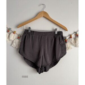 Lunya Gray 100% Silk Pull On Pajama Shorts Loungewear Basics Relaxed Comfy XS/S